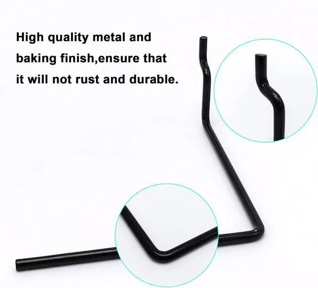 Alt view image 5 of 7 - 5 Pack Extendable Pegboard Paper Towel Holder,Pegboard Hook for Workshop,Garage,Kitchen,Laundry Room,Bathroom etc.