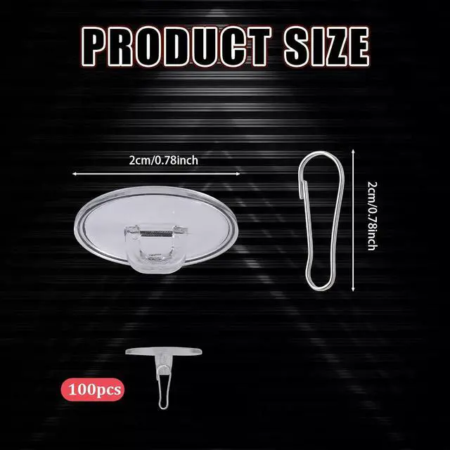 Alt view image 5 of 7 - 100 Pack Ceiling Hooks Adhesive Removable Transparent Wall Hanger with Hooks, 0.79 Small Disc Sticky Ceiling Hooks for Festival Wedding Halloween Christmas Party Decor