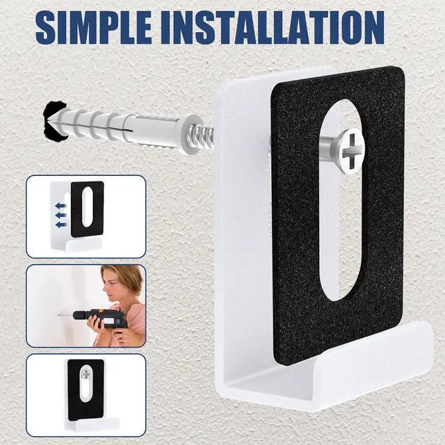 Alt view image 7 of 7 - Metal Mirror Clips 1/2 Inch Wide Channel Mirror Clips Heavy Mirror for Frameless Mirror Clips Wall Mounting Hanger for Mirror Tile Picture Frame Metal Mirror Holder Kit 8 Pieces (White)