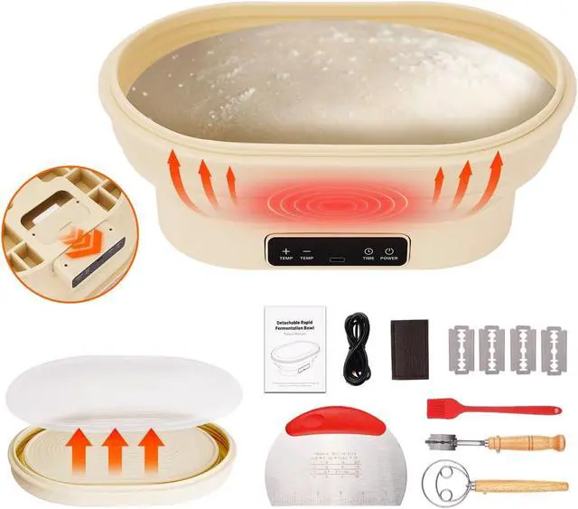 Alt view image 2 of 7 - XPXKJ Heating Bread Proofing Basket (11.1×7.2×4.2'')