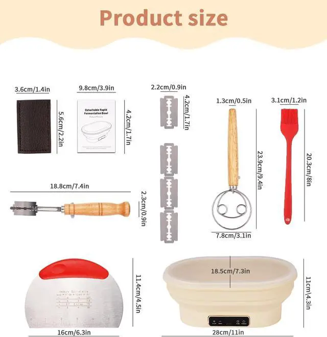 Alt view image 3 of 7 - XPXKJ Heating Bread Proofing Basket (11.1×7.2×4.2'')