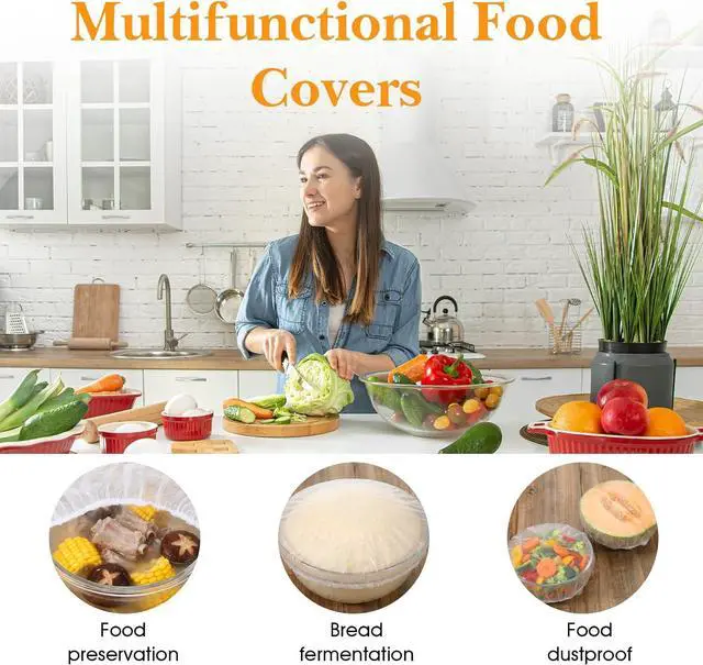 Alt view image 6 of 7 - 4 Pcs Reusable Bowl Covers, Bowl Covers For Bread Proofing 12" Elastic EVA Sourdough Bread Cover Shower Caps for Sourdough Breads Compatible with Round/Oval Banneton Baskets