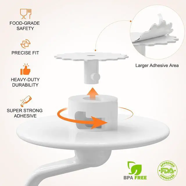 Alt view image 3 of 7 - 4 Pack Stand Mixer Attachment Holders for Kitchenaid Mixer Accessories