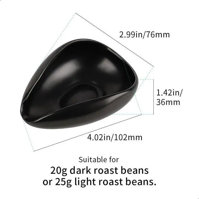 Alt view image 2 of 7 - watchget Ceramic Coffee Dosing Cup & Tea Storage Tray, Black