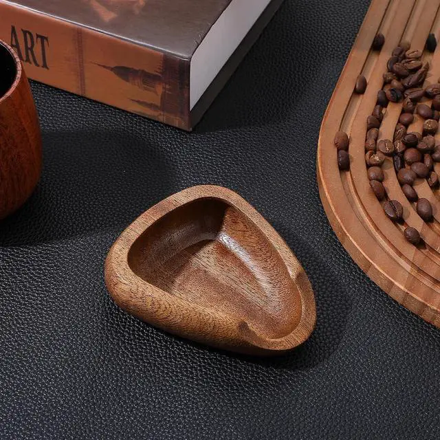 Alt view image 5 of 7 - Walnut Wood Espresso Accessories, Coffee Bean Dosing Cup, Wood Measuring Cups, Single Tray, Measuring Tool for Tea Enthusiasts, Bar Use, Camping Gym & Home Use, Static Reduction Precise Measuring