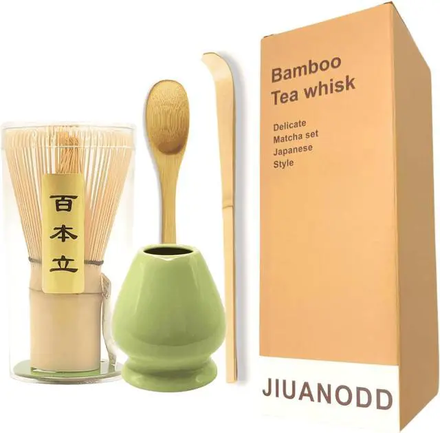 Main image of Matcha Whisk and Holder - Chasen, Bamboo Matcha Whisk Set and Stand, Tea Spoon, Scoop, Japanese Traditional Matcha Tea Whisk Tools, Ceremony Gift