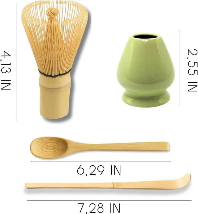 Alt view image 2 of 7 - Matcha Whisk and Holder - Chasen, Bamboo Matcha Whisk Set and Stand, Tea Spoon, Scoop, Japanese Traditional Matcha Tea Whisk Tools, Ceremony Gift