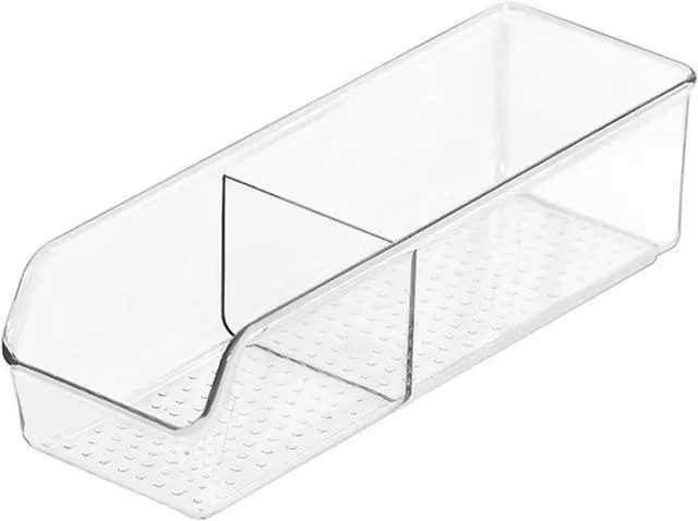 Main image of Durable Clear Tea Bag Organizer,Large Capacity 2 Divided Section Tea Bag Holder,Multipurpose Plastic Tea Packet Drawer for Kitchen Cabinet Fridge