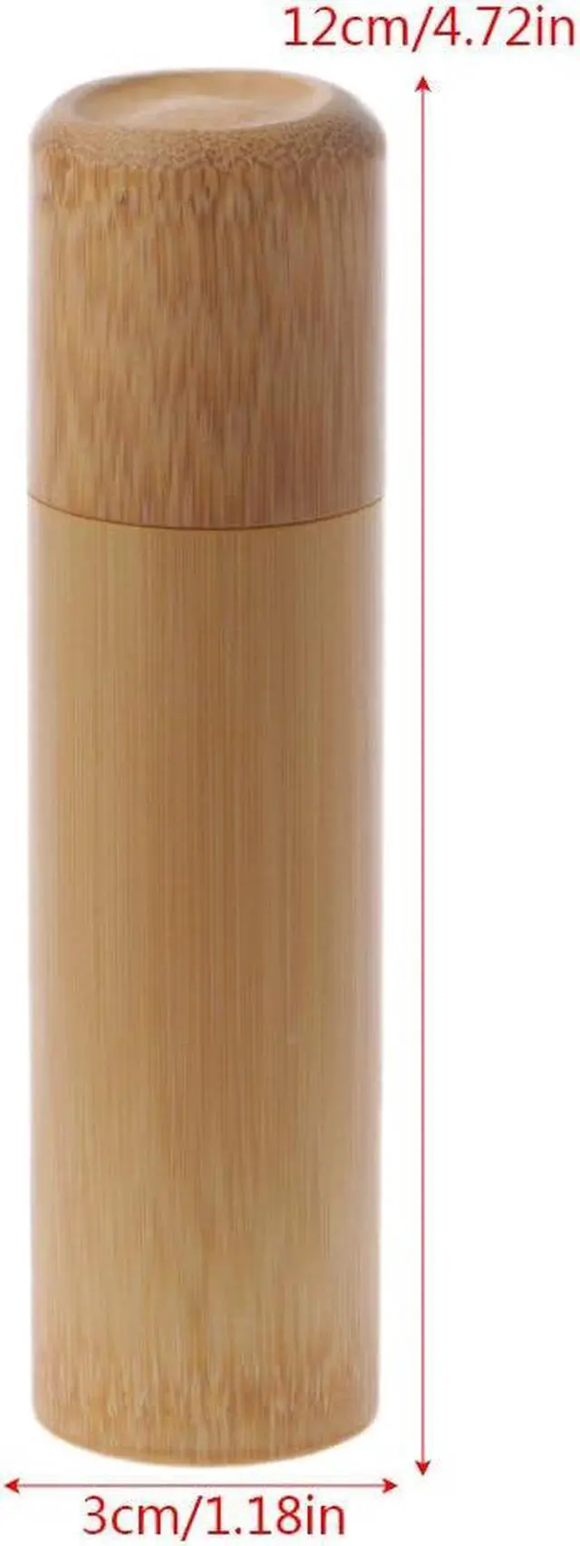 Alt view image 2 of 7 - Bamboo Tube Tea Box Airtight Small Container Spices Storage Jar With Lid 4 Size Handmade Bamboo Portable Round Tea Box Airtight Small Container Spices For Bags Organizer Gift Set Storage Boxes Wooden