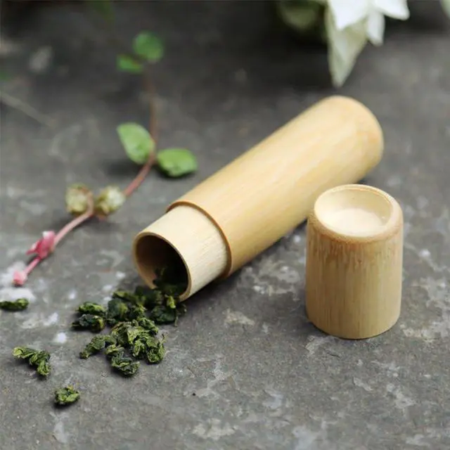 Alt view image 3 of 7 - Bamboo Tube Tea Box Airtight Small Container Spices Storage Jar With Lid 4 Size Handmade Bamboo Portable Round Tea Box Airtight Small Container Spices For Bags Organizer Gift Set Storage Boxes Wooden