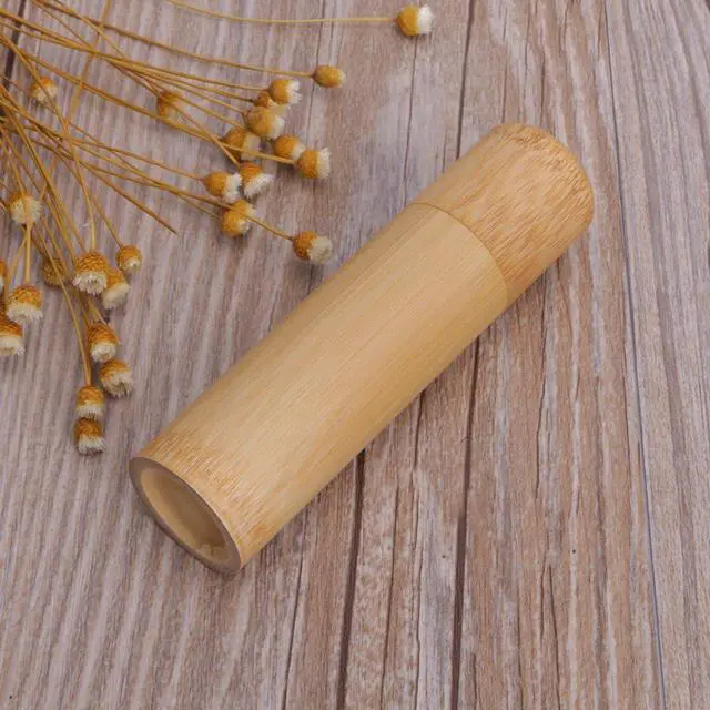 Alt view image 7 of 7 - Bamboo Tube Tea Box Airtight Small Container Spices Storage Jar With Lid 4 Size Handmade Bamboo Portable Round Tea Box Airtight Small Container Spices For Bags Organizer Gift Set Storage Boxes Wooden
