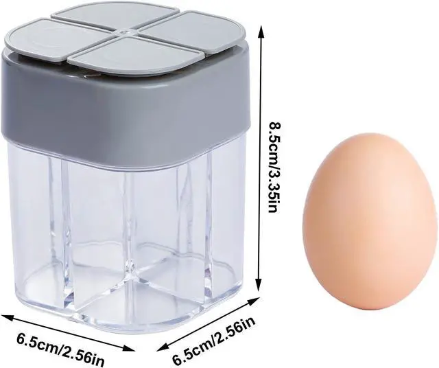 Alt view image 2 of 7 - 2 Pack Spice Container Salt and Pepper Seasoning Shaker Jars White Grey