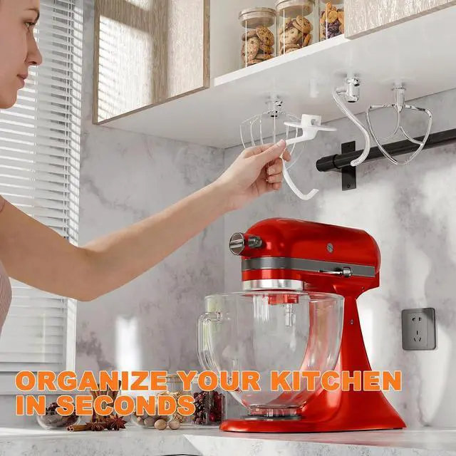 Alt view image 7 of 7 - 4 Pack Stand Mixer Attachment Holders for Kitchenaid Mixer Accessories