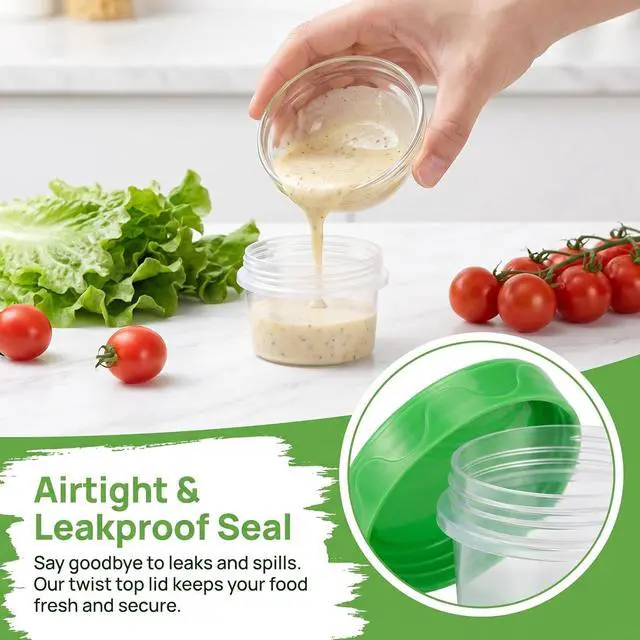 Alt view image 5 of 7 - EONJOE 2oz Airtight Small Plastic Food Storage Containers with Lids, 12pcs