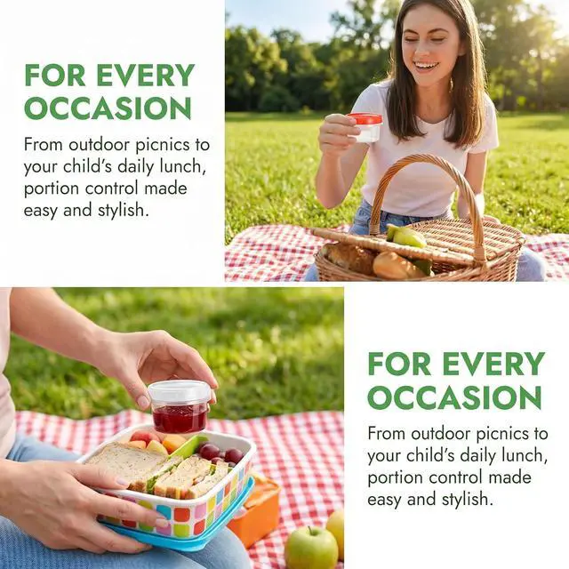 Alt view image 7 of 7 - EONJOE 2oz Airtight Small Plastic Food Storage Containers with Lids, 12pcs