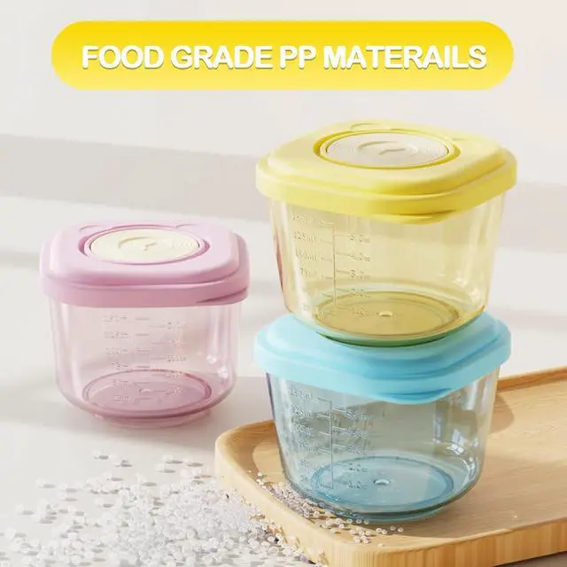 Alt view image 5 of 7 - Baby Food Containers: 5 oz Food Storage Jars with Lids (Freezer Safe)