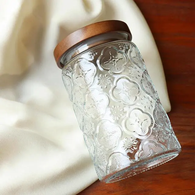 Alt view image 7 of 7 - Adodeen 32oz Vintage Glass Jars With Lids, Airtight Food Storage Containers, Kitchen Canisters For Sugar, Coffee, Tea, Spice, Flour, Candy Cookie, Pasta, Cereal, Cute Decorative Jars