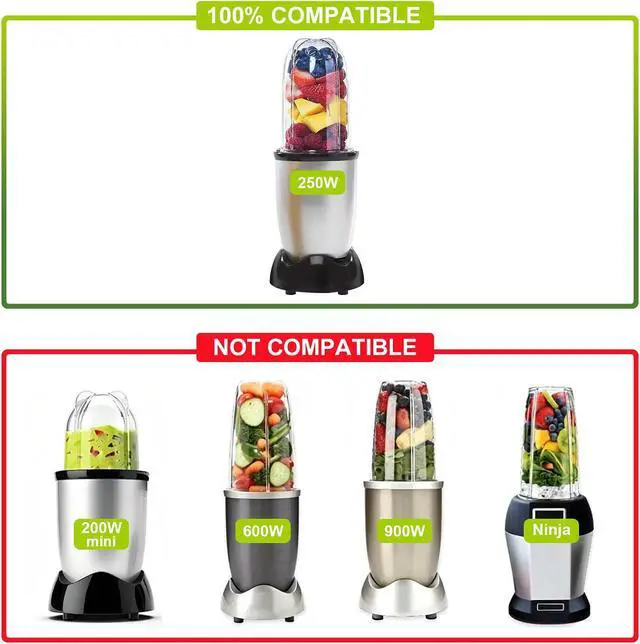 Alt view image 3 of 7 - 2 Pack 16oz Replacement Cups for Magic Bullet 250W Blender