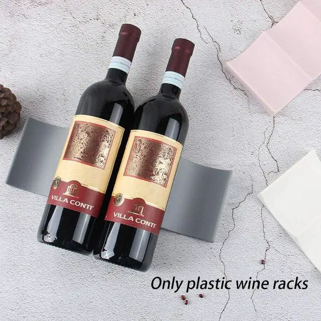 Alt view image 4 of 7 - European Style Wine Rack, Modern Wave Shape Anti Slip Table Top Home Fridge Shelf, Wine Rack Countertops Display Stand Kitchen Storage Can Bottle Holder(Milky White,Size:1pc)