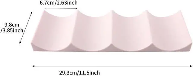 Alt view image 6 of 7 - European Style Wine Rack, Modern Wave Shape Anti Slip Table Top Home Fridge Shelf, Wine Rack Countertops Display Stand Kitchen Storage Can Bottle Holder(Milky White,Size:1pc)