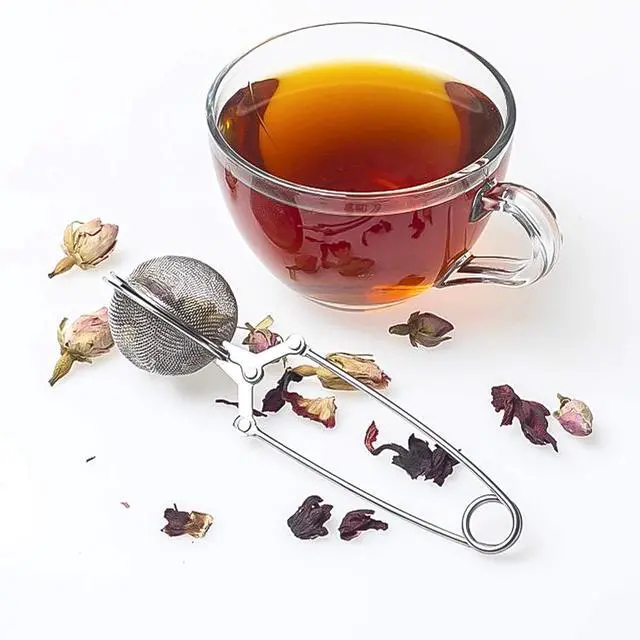 Alt view image 7 of 7 - Snap Ball Tea Strainer, JEXCULL 3 Pack Premium Stainless Steel Tea Strainer with Handle for Loose Leaf Tea Fine Mesh Tea Balls Filter Infusers (Normal)