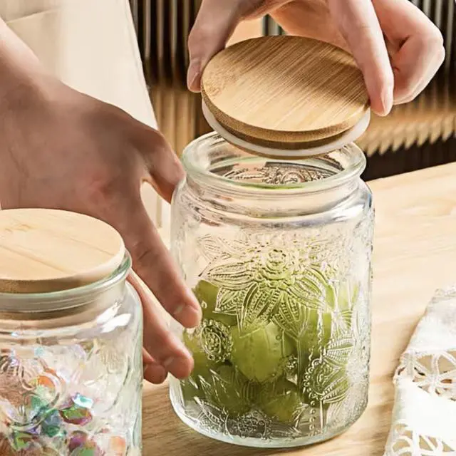 Alt view image 6 of 7 - ANSQU Vintage Glass Jar with Lid, 23.7oz Coffee Canister