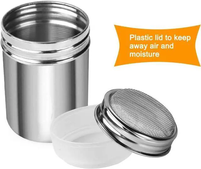 Alt view image 3 of 7 - Accmor Powdered Sugar Shaker Duster, Cinnamon Shaker Flour Shaker Sifter, Fine Mesh Stainless Steel Dredge for Sugar Flour Cinnamon Cocoa Coffee Bar, 6 Ounce, 1 Pack