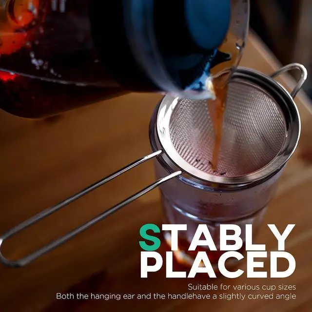 Alt view image 6 of 7 - Homestia 304 Stainless Steel Fine Mesh Strainer, Sieve Sifter For Tea, Food