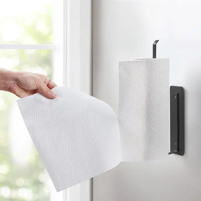 Alt view image 3 of 7 - EASTTOWEST Magnetic Paper Towel Holder,Black Towel Bar Rack for Refrigerator BBQ Grills Griddles Toolbox RVs Tailgates,Heavy Duty Strong Magnet Backing,12(L) x 3(H),Fit All US Paper Roll
