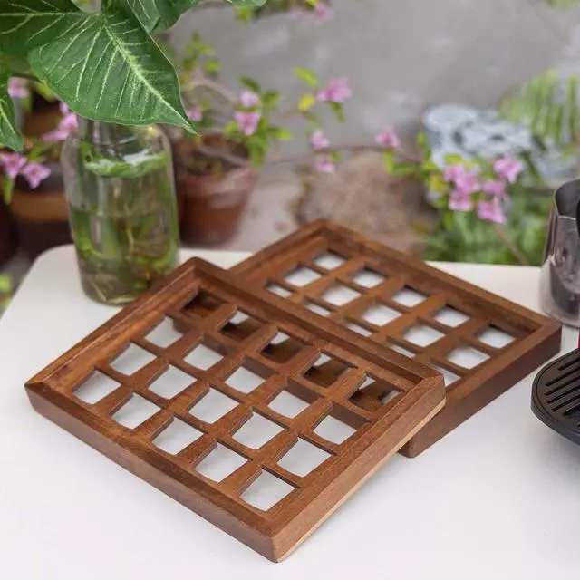 Alt view image 4 of 6 - 2 PCS Acacia Wood Coffee Pod Holder Tray Compatible with Nespresso Original Line, Organizer, Storage, Container, Capsule Cup Holder for Countertop or Drawer, Total 40 Pods Capacity