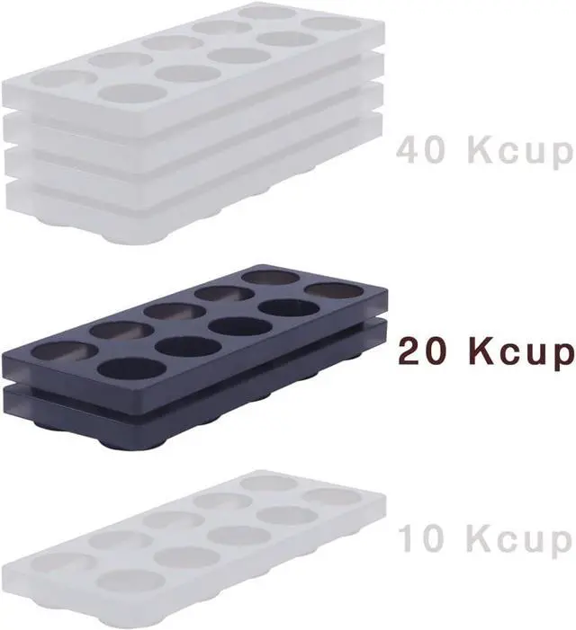 Alt view image 2 of 7 - Coffee Pod Storage Organizer for Kitchen Drawer Holders 20 K CUP, Premium Plastic Tray With Non-slip mat