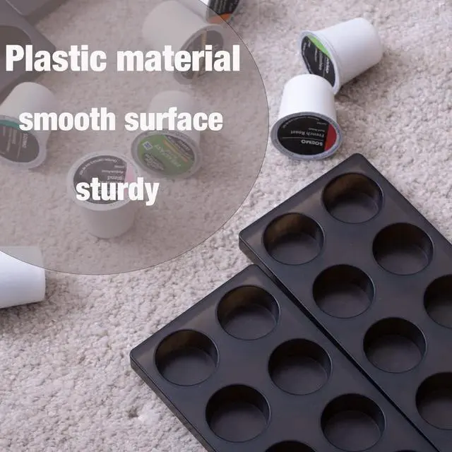 Alt view image 5 of 7 - Coffee Pod Storage Organizer for Kitchen Drawer Holders 20 K CUP, Premium Plastic Tray With Non-slip mat