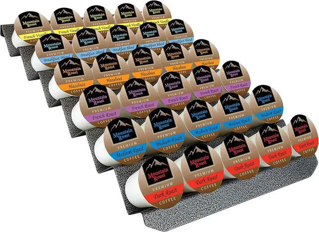 Alt view image 3 of 7 - Lynk Professional® Coffee Pod Tray 6-Tier Heavy Gauge Steel Drawer Organizer for Kitchen Cabinets, compatible with Keurig K-Cup pods, Silver Metallic