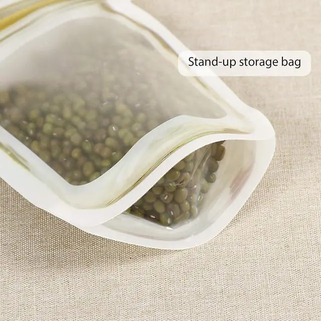 Alt view image 4 of 7 - Mason Jar Bags Yellow, 20 Pcs Reusable Airtight Seal Food Storage Bags Leak-Proof Saver Bags for Travel Camping