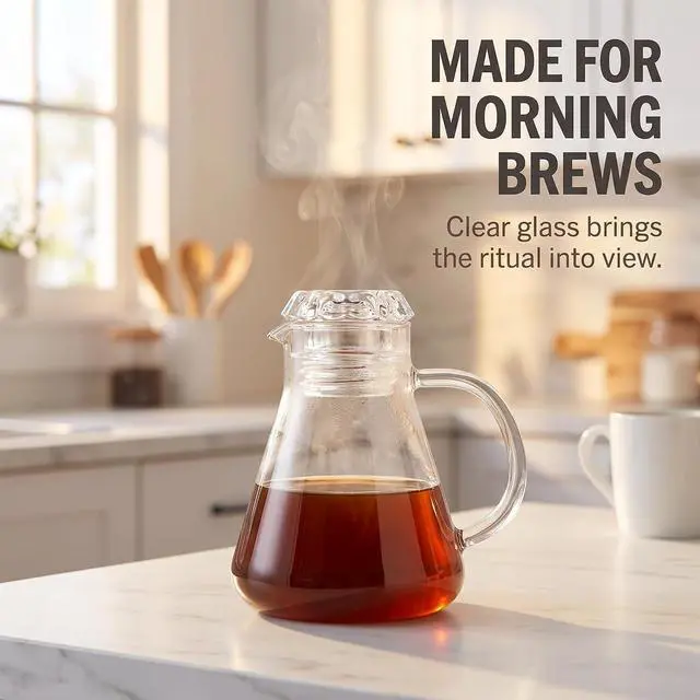 Alt view image 6 of 7 - Clear Glass Replacement Top for Coffee Percolators - Transparent Knob Lid Compatible with Coffee Pots and Espresso Machines, Durable Brewing Accessories for Coffee Maker Parts