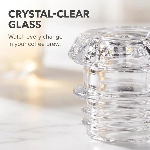 Alt view image 5 of 7 - Clear Glass Replacement Top for Coffee Percolators - Transparent Knob Lid Compatible with Coffee Pots and Espresso Machines, Durable Brewing Accessories for Coffee Maker Parts