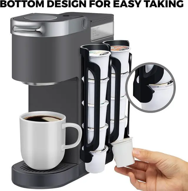 Alt view image 2 of 7 - K Cup Holder for Keurig: Coffee Pod Holder for Counter Small Space, 2 Black