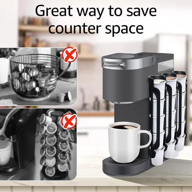 Alt view image 7 of 7 - K Cup Holder for Keurig: Coffee Pod Holder for Counter Small Space, 2 Black