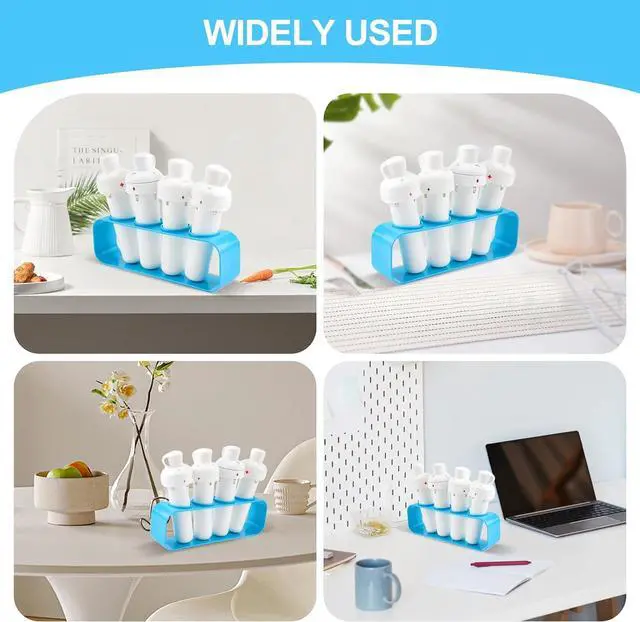 Alt view image 5 of 7 - Flavor Cartridge Holder for Cirkul - 2 Pack 8-Slot Storage Organizer Stand, Durable ABS Anti-Slip Pod Rack - Kitchen Desktop Tray for Water Bottle Refills & Gifts