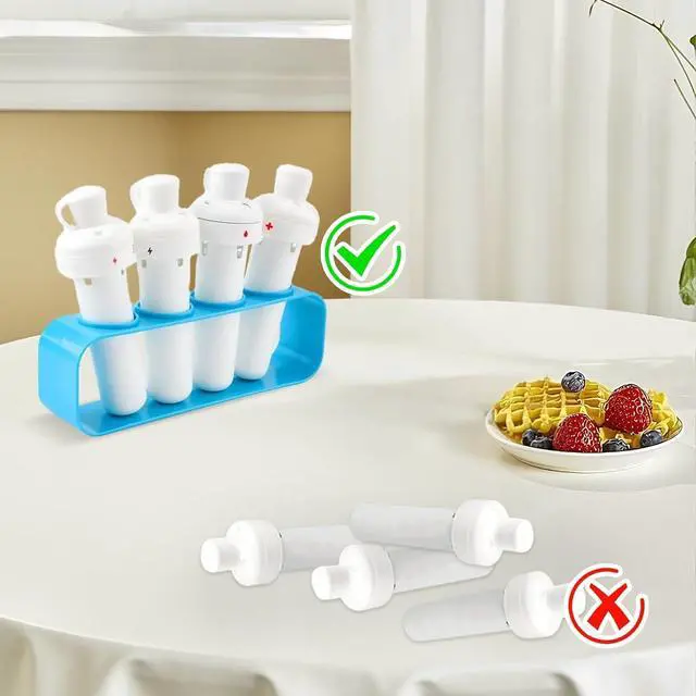 Alt view image 6 of 7 - Flavor Cartridge Holder for Cirkul - 2 Pack 8-Slot Storage Organizer Stand, Durable ABS Anti-Slip Pod Rack - Kitchen Desktop Tray for Water Bottle Refills & Gifts