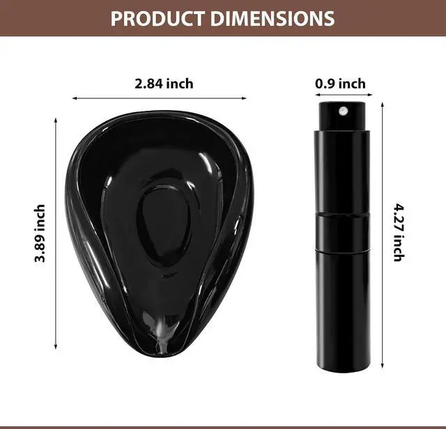 Alt view image 2 of 7 - Coffee Bean Dosing Cup and Spray Bottle Set, Ceramic Coffee Dosing Cup with Coffee Bean Spritzer, Espresso Spray Bottle to Help Reduce Static, Black