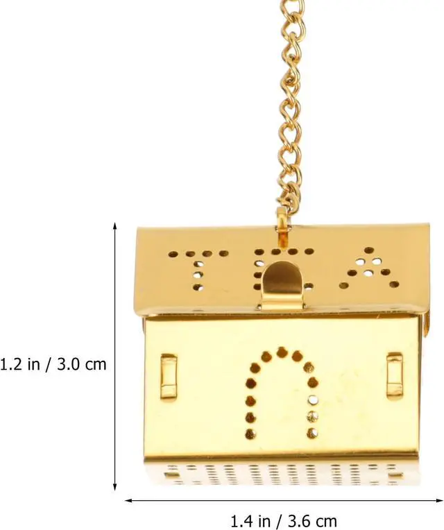 Alt view image 3 of 7 - Stainless Steel Tea Strainer House-Shaped Tea Infuser Basket with Fine Mesh and Spacer for Loose Leaf Brewing Ceremony Accessories for Home or Restaurant 1.41 X 1.18 X 0.78 in