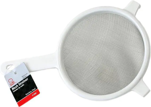 Alt view image 2 of 3 - Chef Craft Classic Stainless Steel Mesh Strainer, 6 inch, White