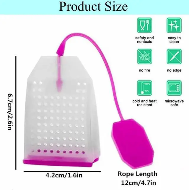 Alt view image 2 of 7 - 4 Pack Silicone Tea Infusers for Tea Cups,Mugs and Teapots,4 Colors