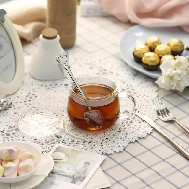 Alt view image 2 of 7 - Stainless Steel Tea Infuser for Loose Leaf Teas, Tea Ftrainer for Brew Tea, Spices & Seasonings, Stainless Steel Loose Leaf Teas Steeper with Corks,6.1 x 1.2 inch
