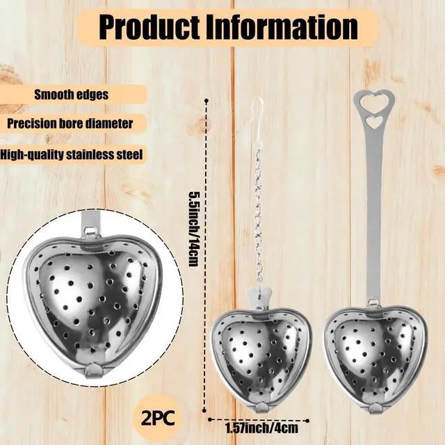 Alt view image 3 of 7 - Stainless Steel Tea Infuser for Loose Leaf Teas, Tea Ftrainer for Brew Tea, Spices & Seasonings, Stainless Steel Loose Leaf Teas Steeper with Corks,6.1 x 1.2 inch