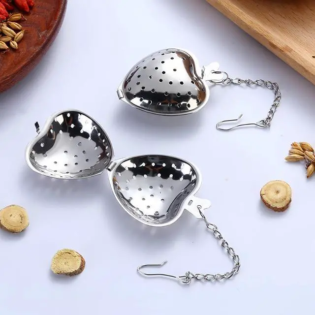 Alt view image 6 of 7 - Stainless Steel Tea Infuser for Loose Leaf Teas, Tea Ftrainer for Brew Tea, Spices & Seasonings, Stainless Steel Loose Leaf Teas Steeper with Corks,6.1 x 1.2 inch