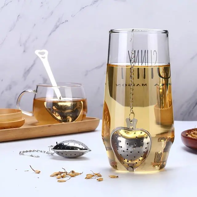 Alt view image 7 of 7 - Stainless Steel Tea Infuser for Loose Leaf Teas, Tea Ftrainer for Brew Tea, Spices & Seasonings, Stainless Steel Loose Leaf Teas Steeper with Corks,6.1 x 1.2 inch