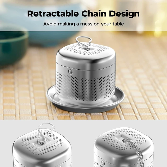 Alt view image 4 of 7 - Reinmoson 304 Stainless Steel Tea Infuser for Loose Leaf Tea