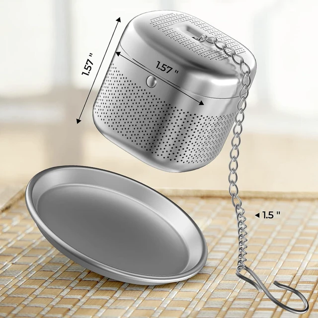 Alt view image 5 of 7 - Reinmoson 304 Stainless Steel Tea Infuser for Loose Leaf Tea